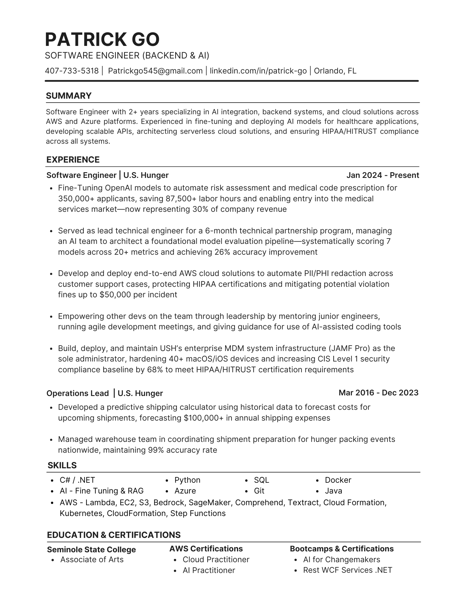 Resume preview
